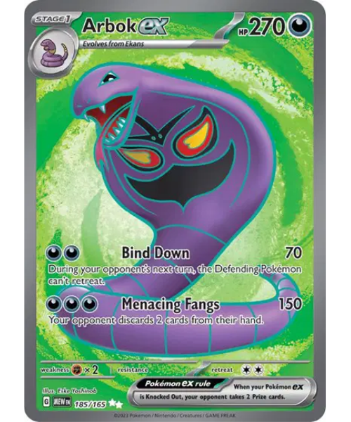 Scarlet & Violet 151 185/165- Arbok ex [Ultra Rare]
