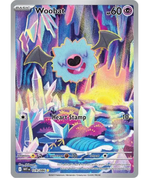 Scarlet & Violet White Flare 119/086 - Woobat [Illustration Rare]