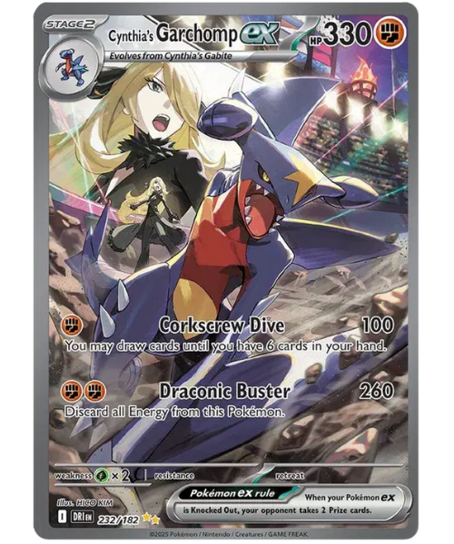 Scarlet & Violet - Destined Rivals 232/182 - Cynthia's Garchomp ex [Special Illustration Rare]