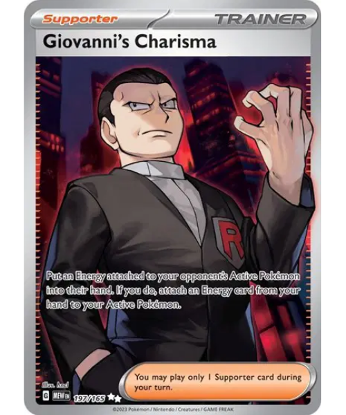 Scarlet & Violet 151 197/165- Giovanni's Charisma [Ultra Rare]