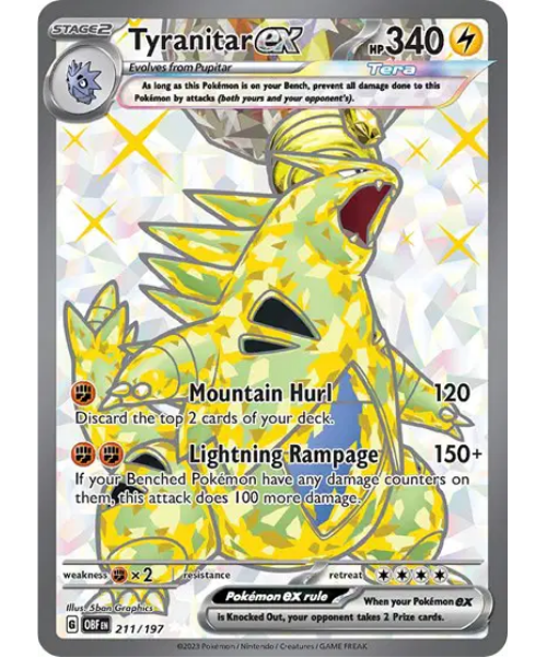 Scarlet & Violet Obsidian Flames 211/197 - Tyranitar ex [Ultra Rare]