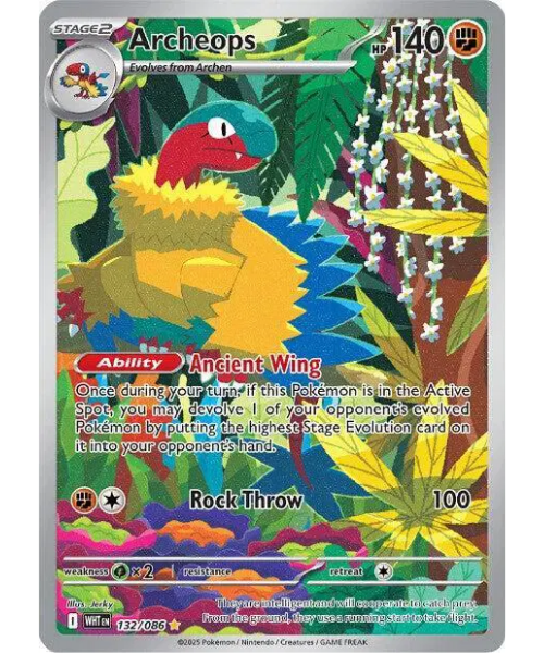 Scarlet & Violet White Flare 132/086 - Archeops [Illustration Rare]