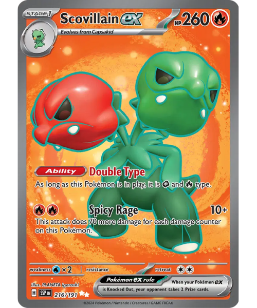 Scarlet & Violet Surging Sparks 216/191 - Scovillain ex [Ultra Rare]