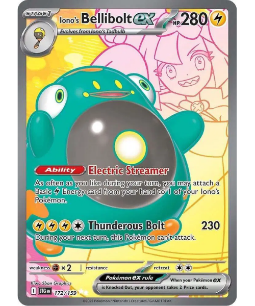 Scarlet & Violet - Journey Together 172/159 - Iono's Bellibolt ex [Ultra Rare]