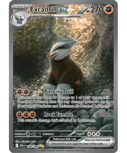 Scarlet & Violet - Black Bolt 168/086 - Excadrill ex  [Special Illustration Rare]
