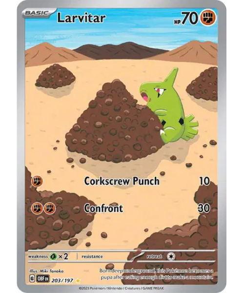 Scarlet & Violet Obsidian Flames 203/197 - Larvitar [Illustration Rare]