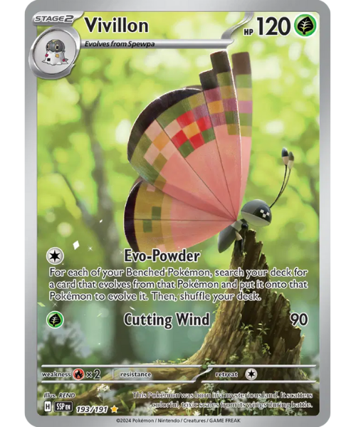 Scarlet & Violet Surging Sparks 193/191 - Vivillon [Illustration Rare]