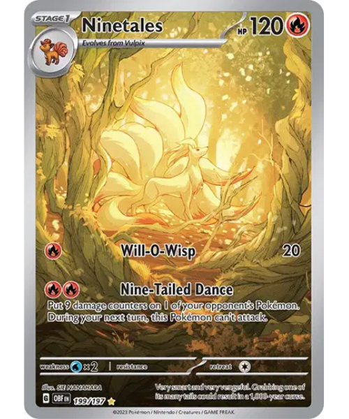 Scarlet & Violet Obsidian Flames 199/197 - Ninetales [Illustration Rare]