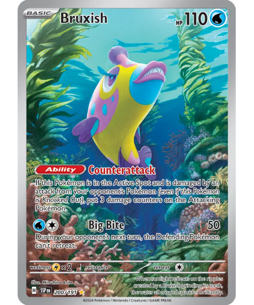 Scarlet & Violet Surging Sparks 200/191 - Bruxish [Illustration Rare]