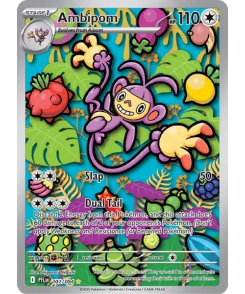 Mega Evolution - Phantasmal Flames 107/094- Ambipom [Illustration Rare]