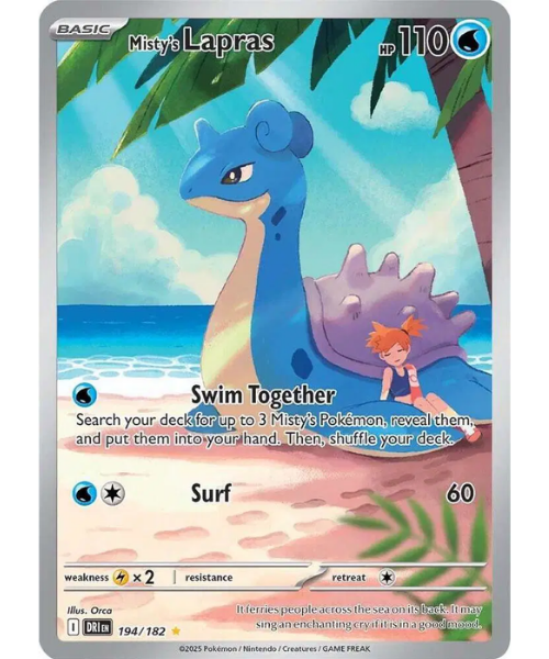 Scarlet & Violet - Destined Rivals 194/182 - Misty's Lapras [Illustration Rare]