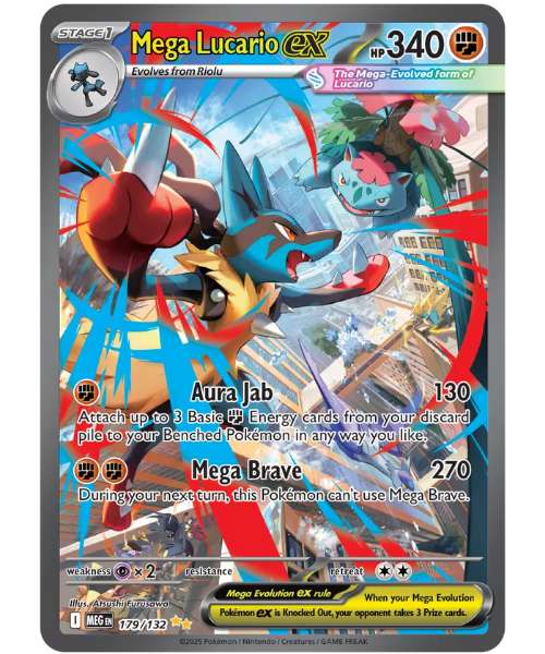 Mega Evolution Base 179/132 - Mega Lucario ex [Special Illustration Rare]