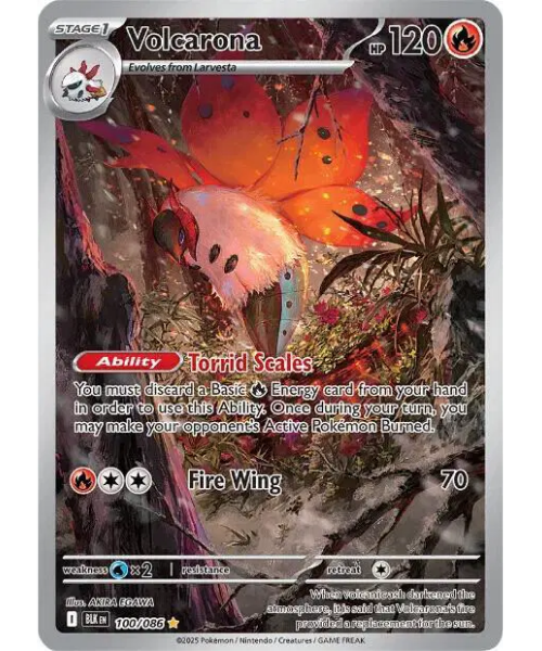 Scarlet & Violet - Black Bolt 100/086 - Volcarona [Illustration Rare]