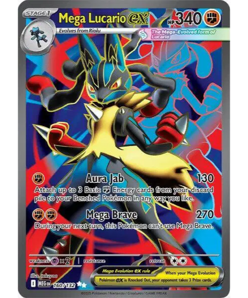Mega Evolution Base 160/132 - Mega Lucario ex [Ultra Rare]