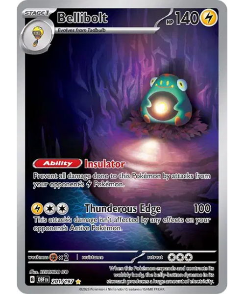 Scarlet & Violet Obsidian Flames 201/197 - Bellibolt [Illustration Rare]