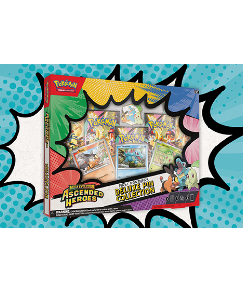 Pokémon TCG - Mega Evolution ME2.5 - Ascended Heroes - First Partners Deluxe Pin Collection