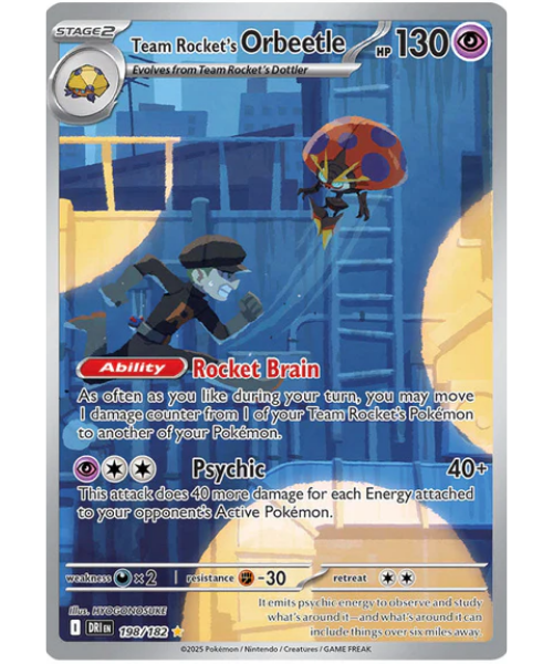 Scarlet & Violet - Destined Rivals 198/182 - Team Rocket's Orbeetle [Illustration Rare]