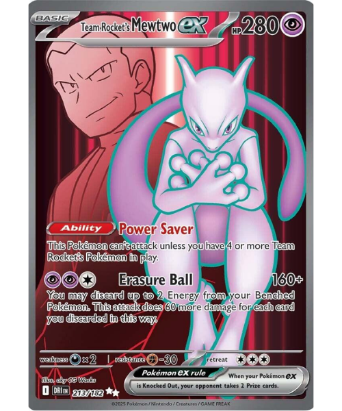 Scarlet & Violet - Destined Rivals 213/182 - Team Rocket's Mewtwo EX [Ultra Rare]