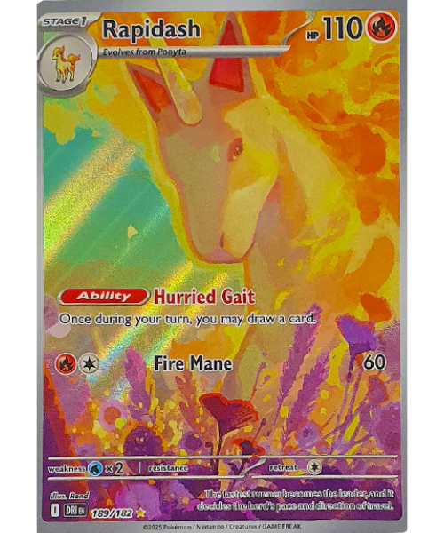 Scarlet & Violet - Destined Rivals 189/182 - Rapidash [Illustration Rare]