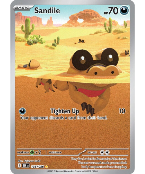 Scarlet & Violet - Black Bolt 135/086 - Sandile [Illustration Rare]