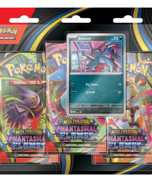 Pokémon TCG - Mega Evolution ME02 - Phantasmal Flames 3-pack Blister