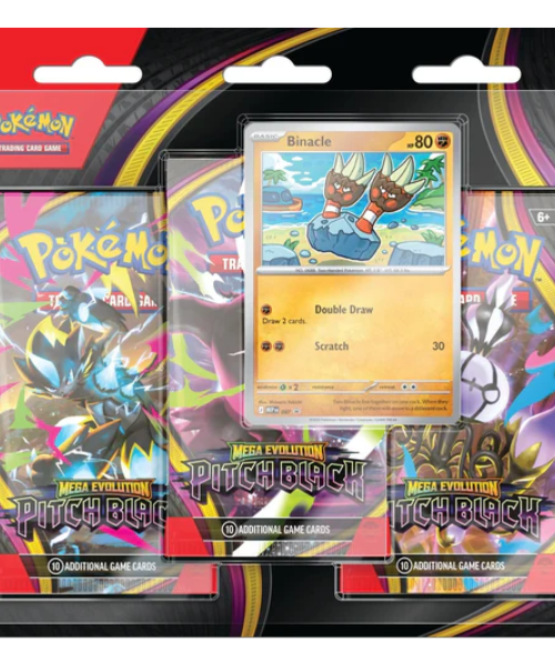 Pokémon TCG - Mega Evolution ME05 - Pitch Black 3-Pack Checklane Blister