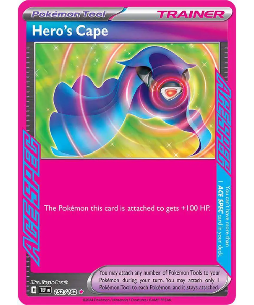 Hero's Cape - Ace Spec Rare 152/162 [Scarlet & Violet Temporal Forces]
